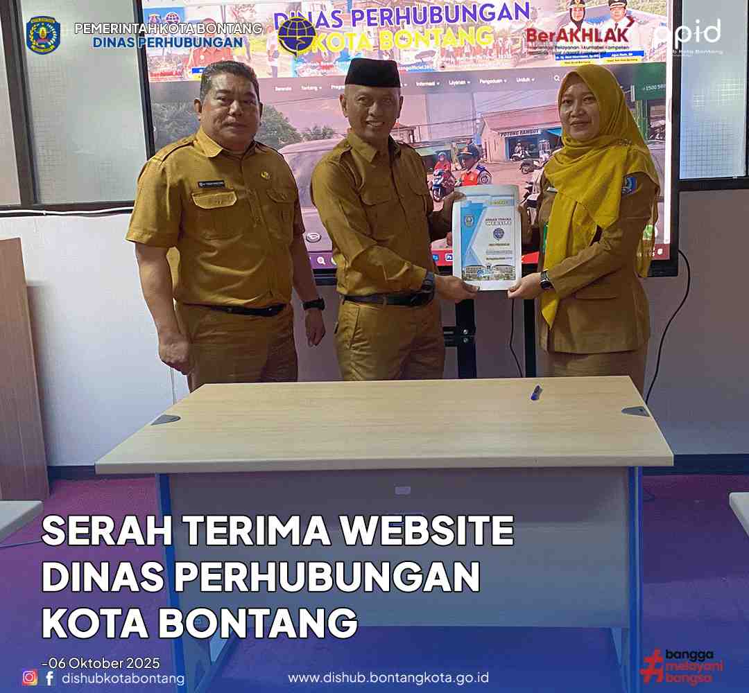 Serah Terima Website Resmi Dinas Perhubungan Kota Bontang dari Diskominfo